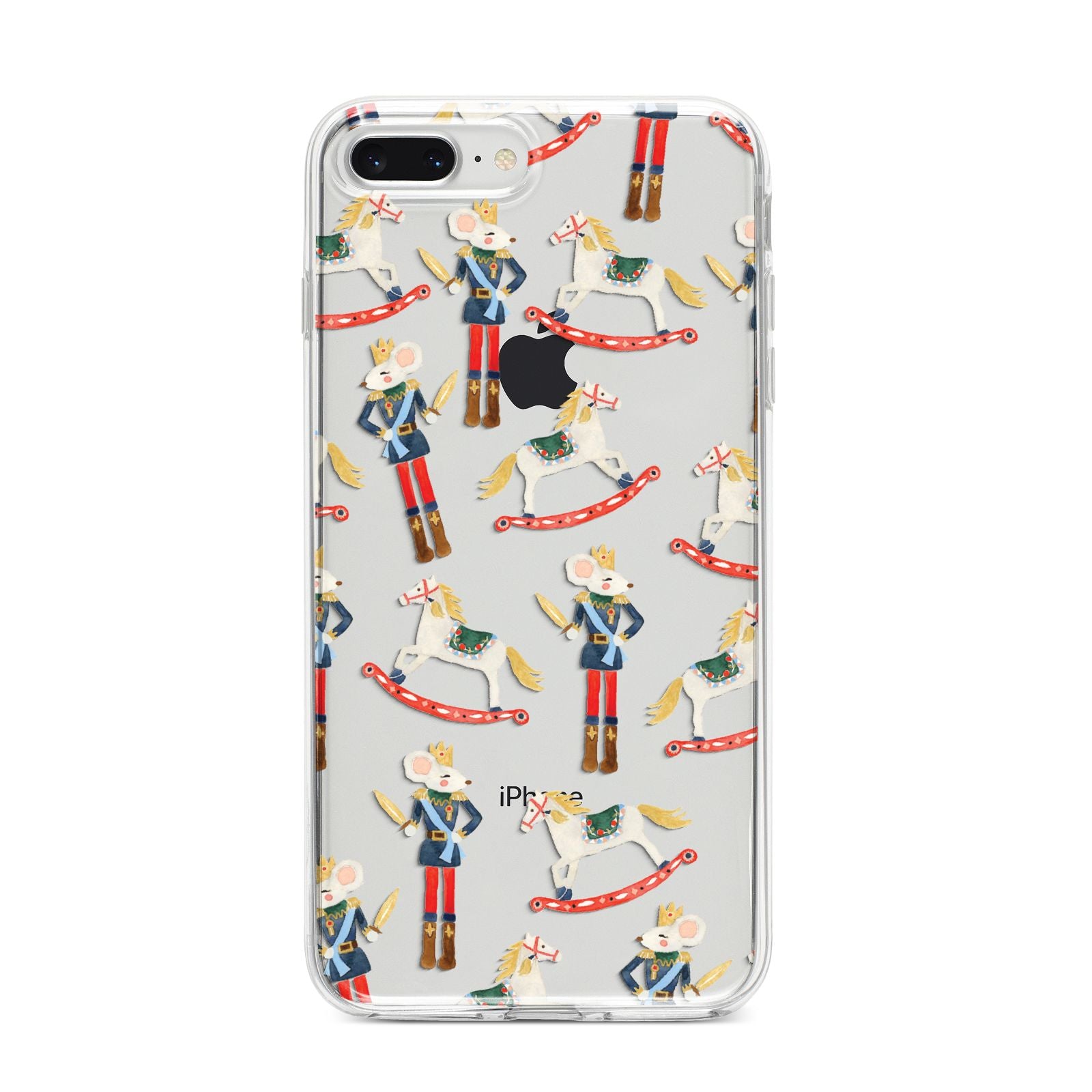 Nutcracker Rocking Horse iPhone 8 Plus Bumper Case on Silver iPhone
