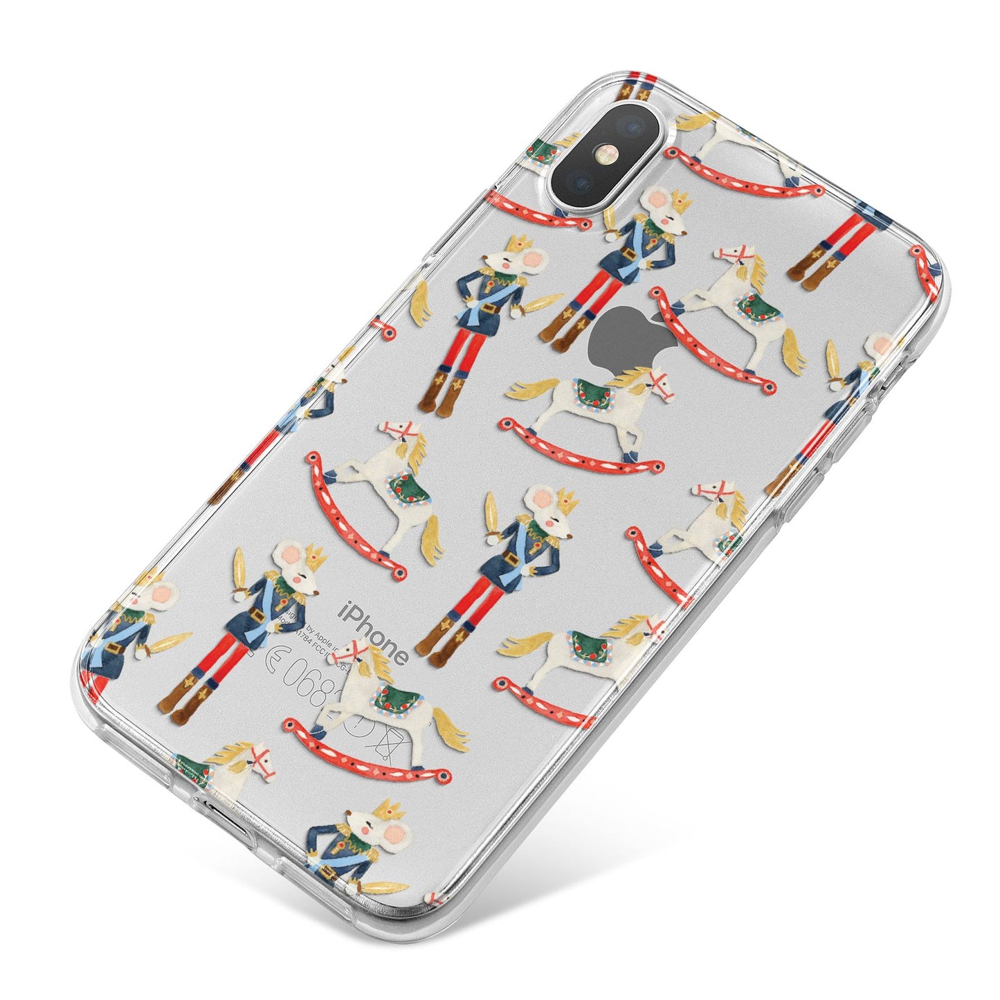 Nutcracker Rocking Horse iPhone X Bumper Case on Silver iPhone