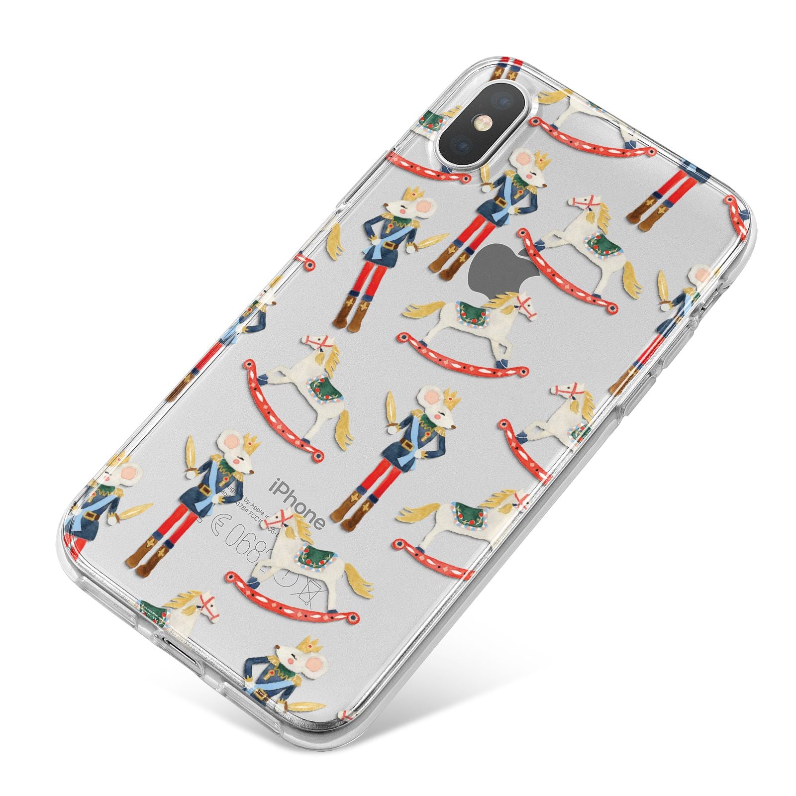 Nutcracker Rocking Horse iPhone X Bumper Case on Silver iPhone