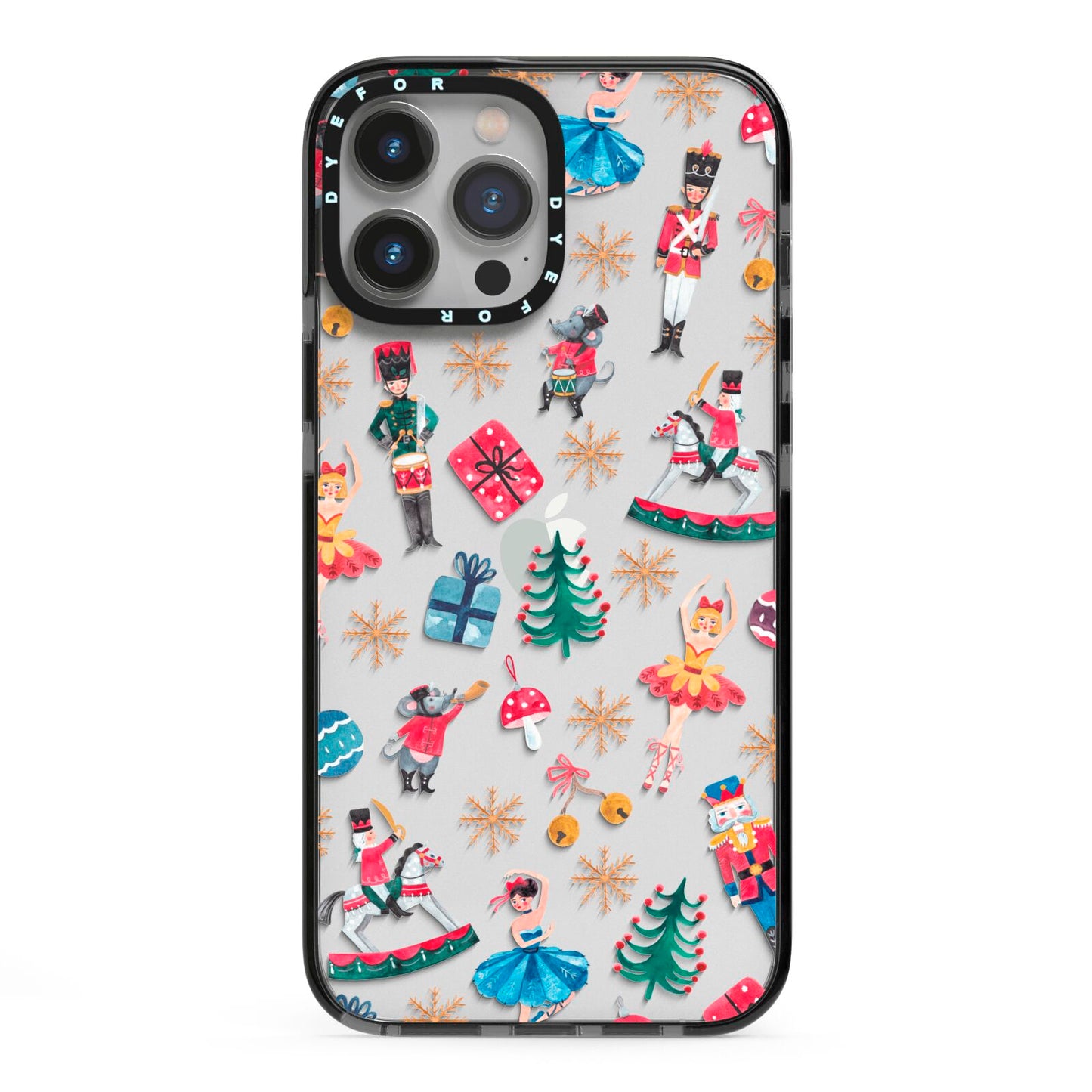 Nutcracker iPhone 13 Pro Max Black Impact Case on Silver phone
