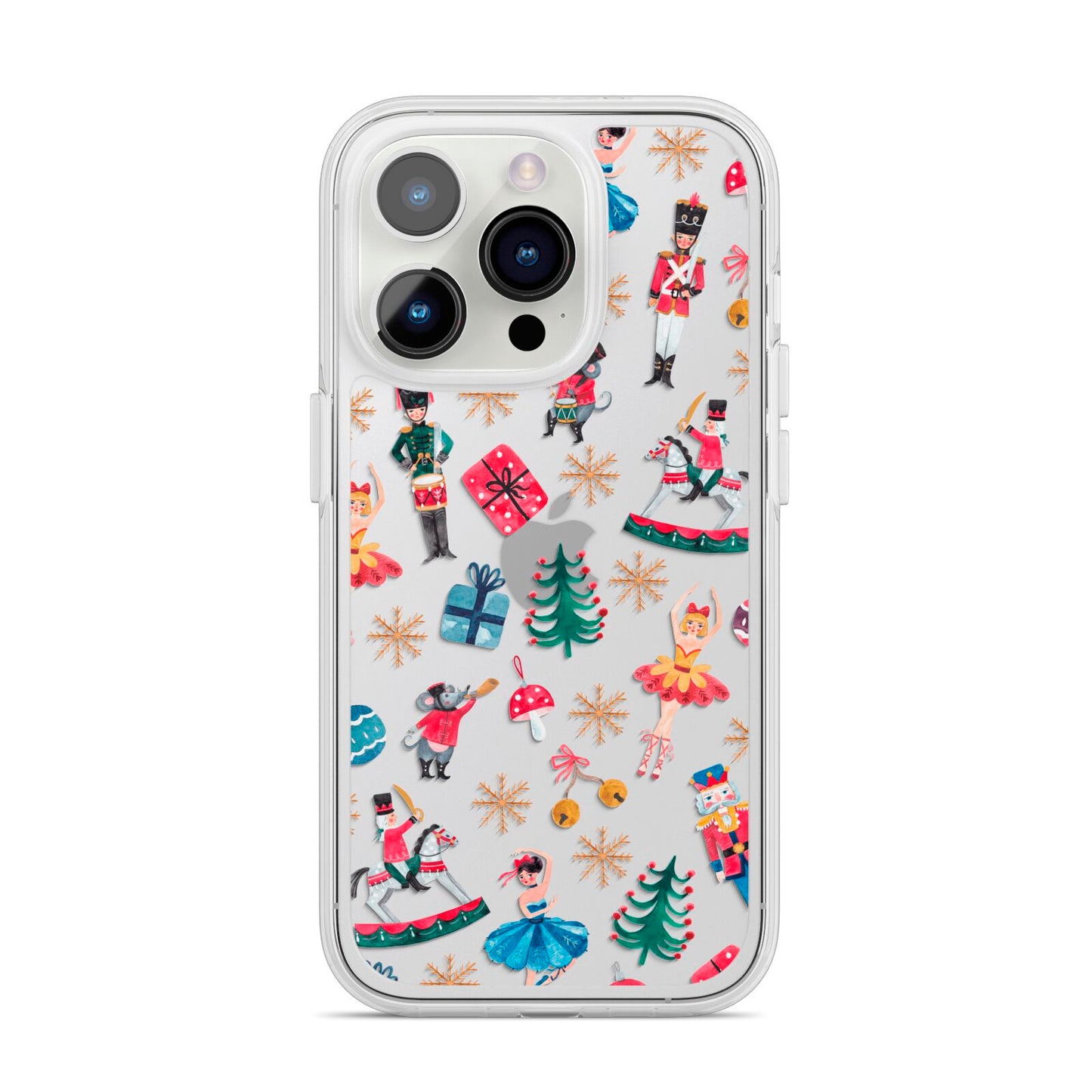 Nutcracker iPhone 14 Pro Clear Tough Case Silver
