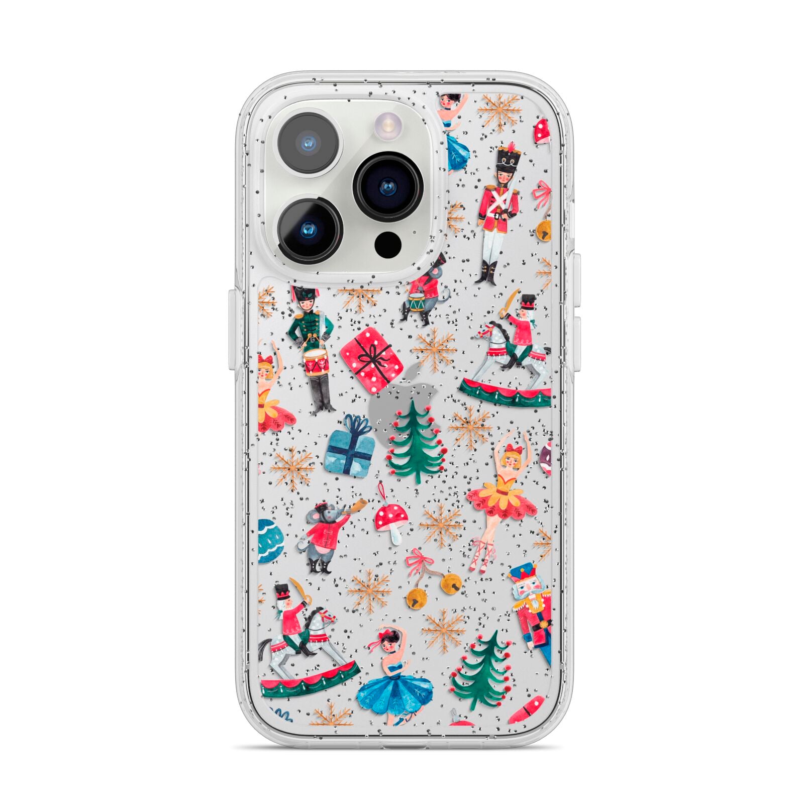 Nutcracker iPhone 14 Pro Glitter Tough Case Silver