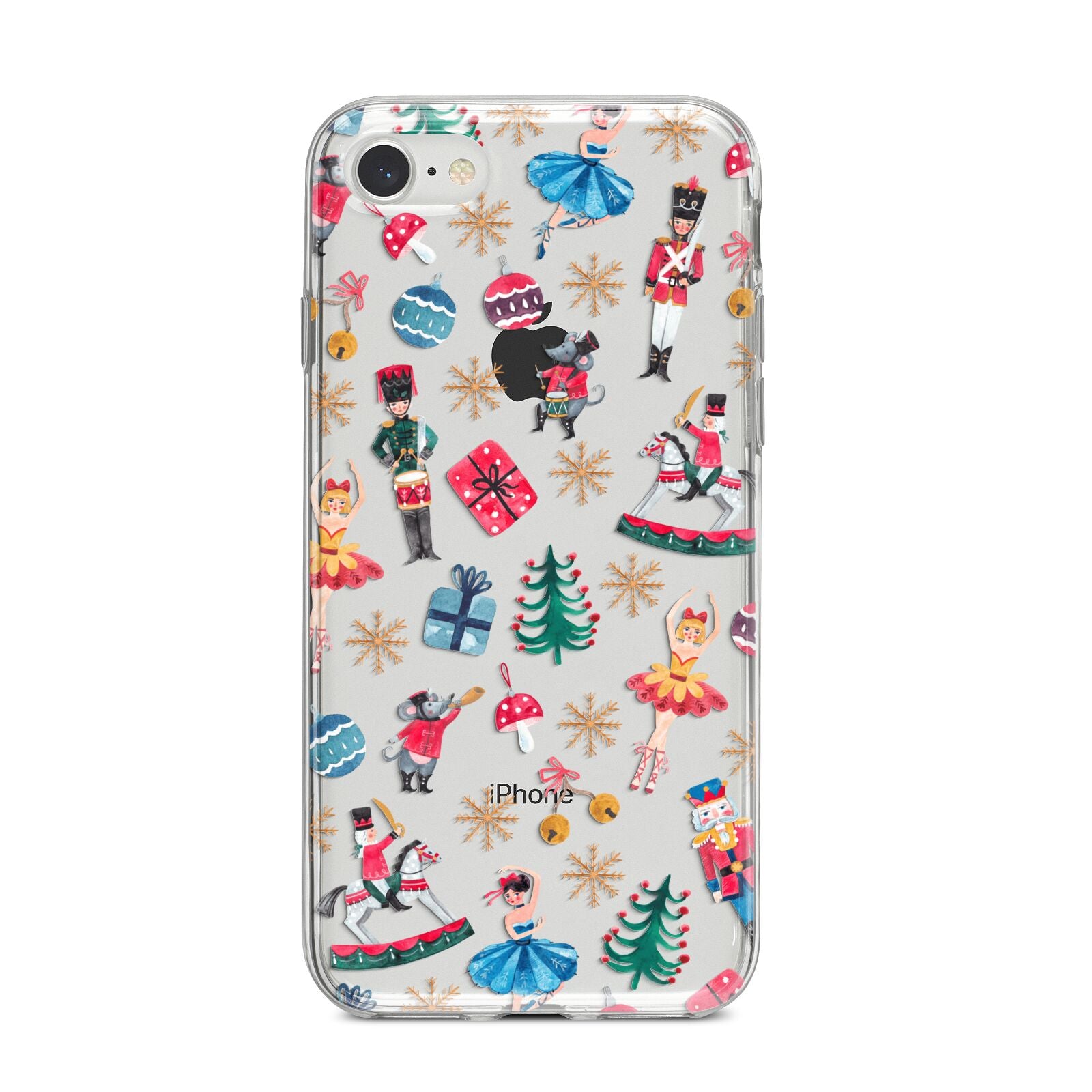 Nutcracker iPhone 8 Bumper Case on Silver iPhone