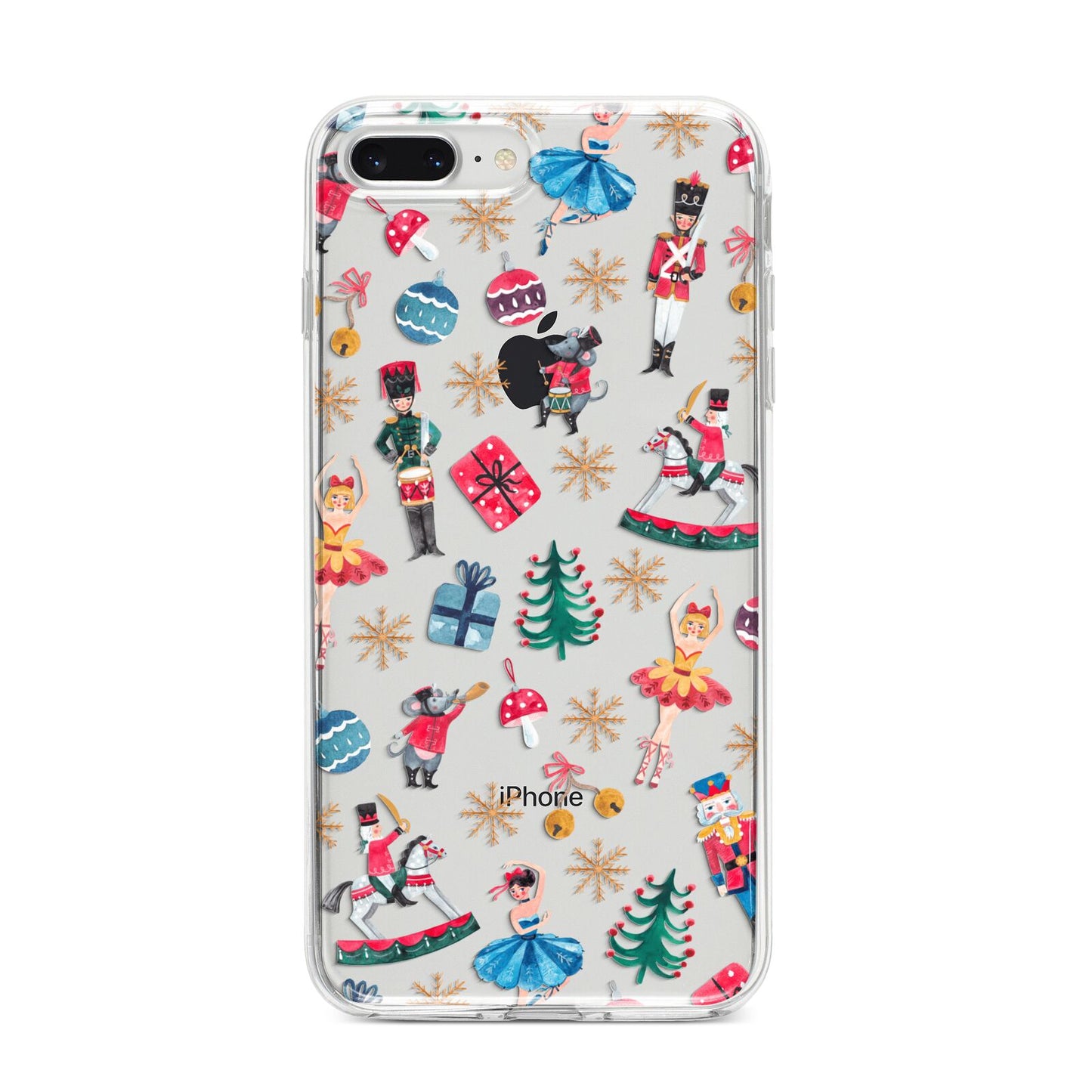 Nutcracker iPhone 8 Plus Bumper Case on Silver iPhone