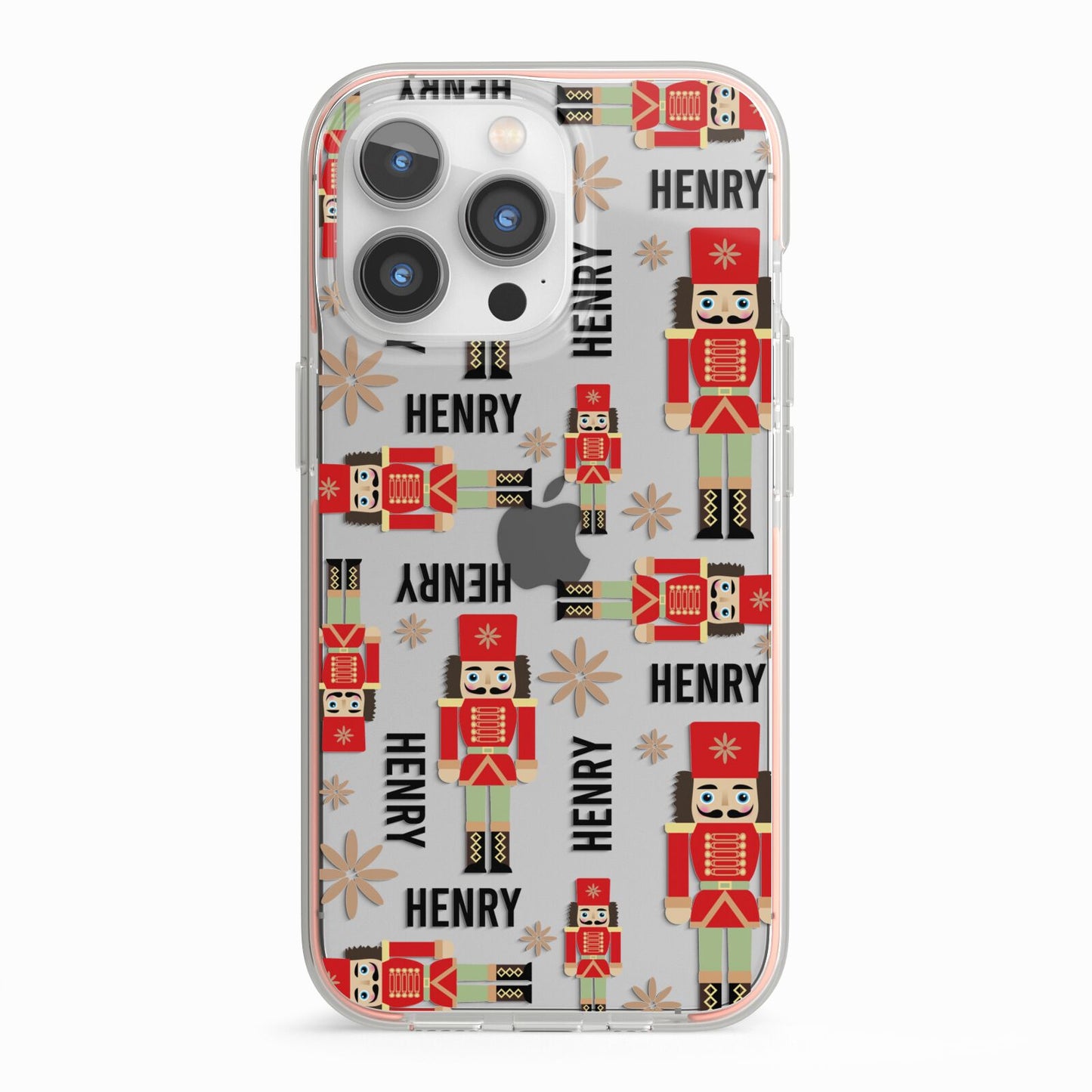 Nutcracker with Name iPhone 13 Pro TPU Impact Case with Pink Edges