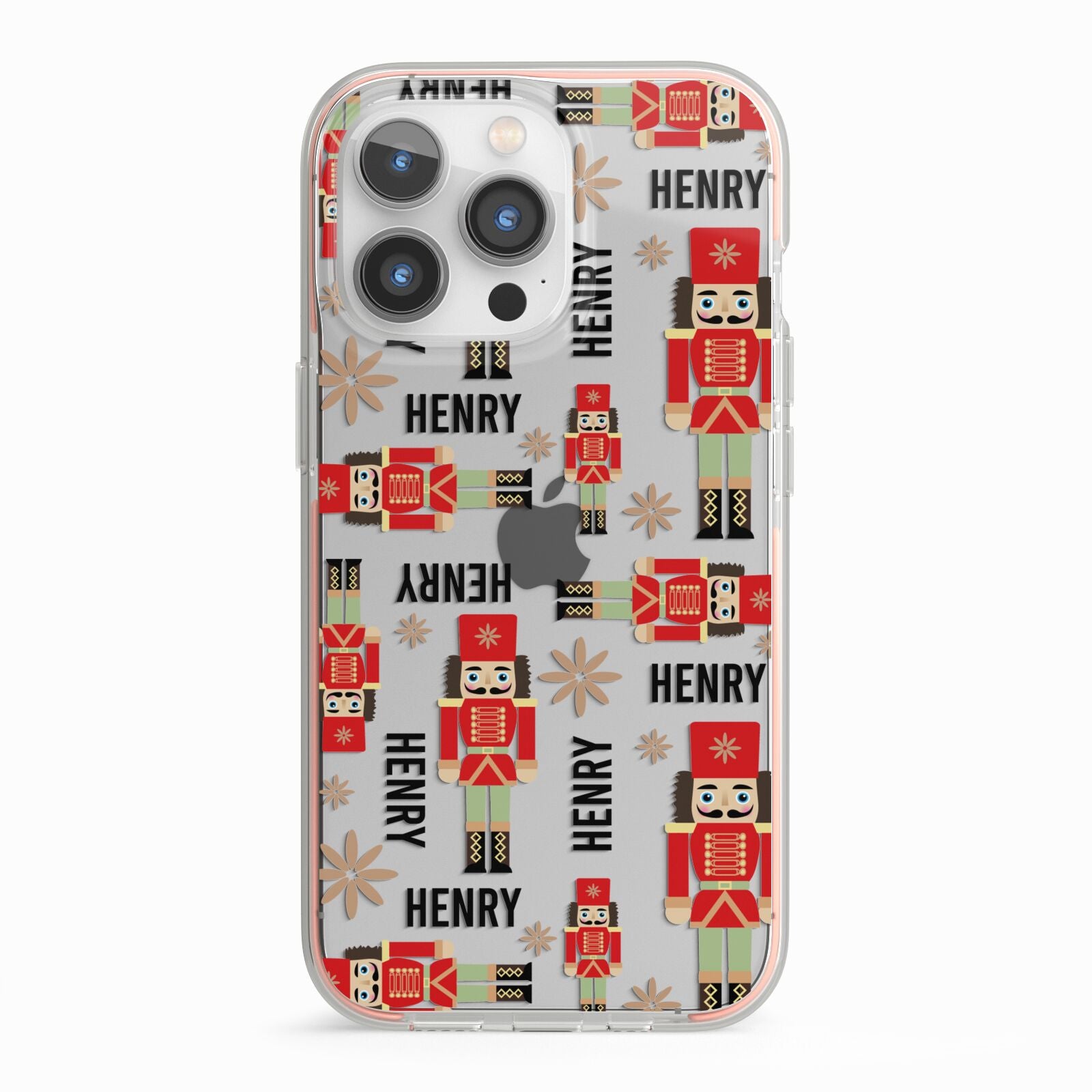 Nutcracker with Name iPhone 13 Pro TPU Impact Case with Pink Edges