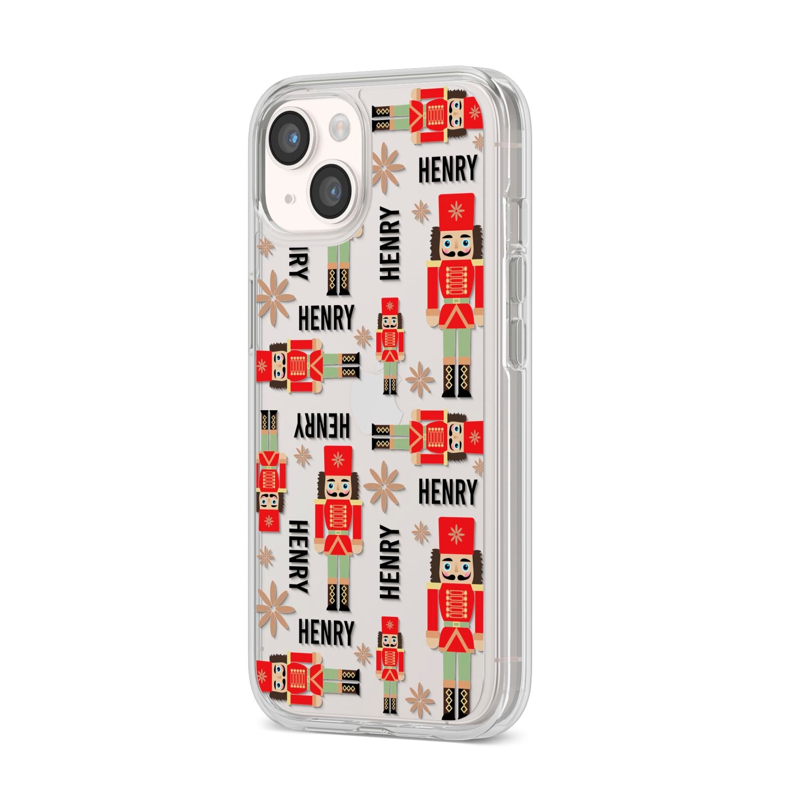 Nutcracker with Name iPhone 14 Clear Tough Case Starlight Angled Image