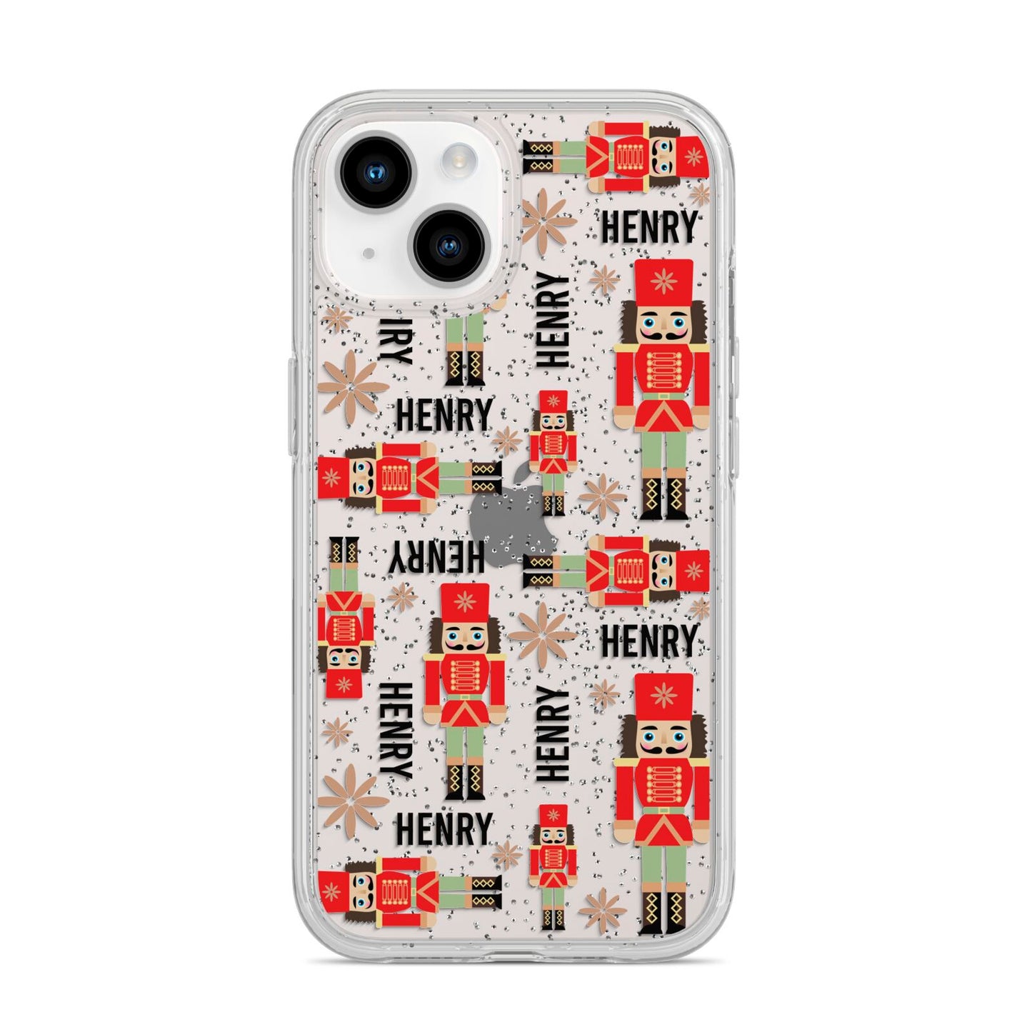 Nutcracker with Name iPhone 14 Glitter Tough Case Starlight