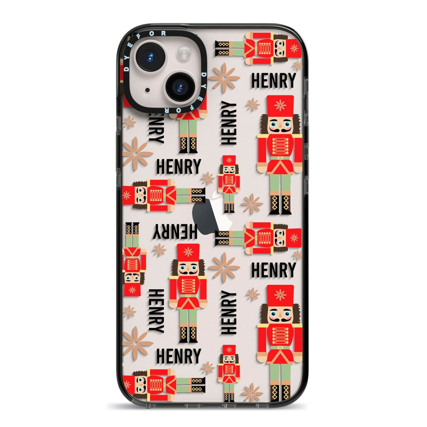 Nutcracker with Name iPhone 14 Plus Black Impact Case on Silver phone