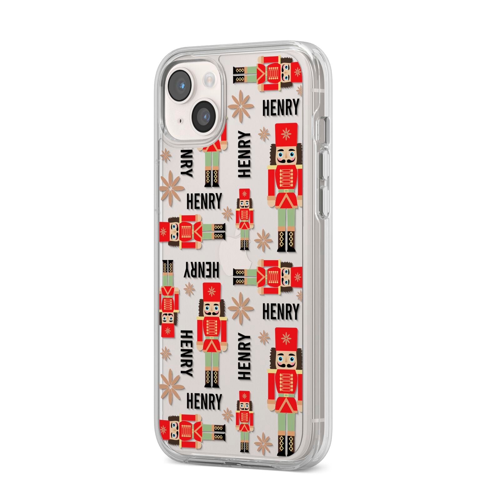 Nutcracker with Name iPhone 14 Plus Clear Tough Case Starlight Angled Image