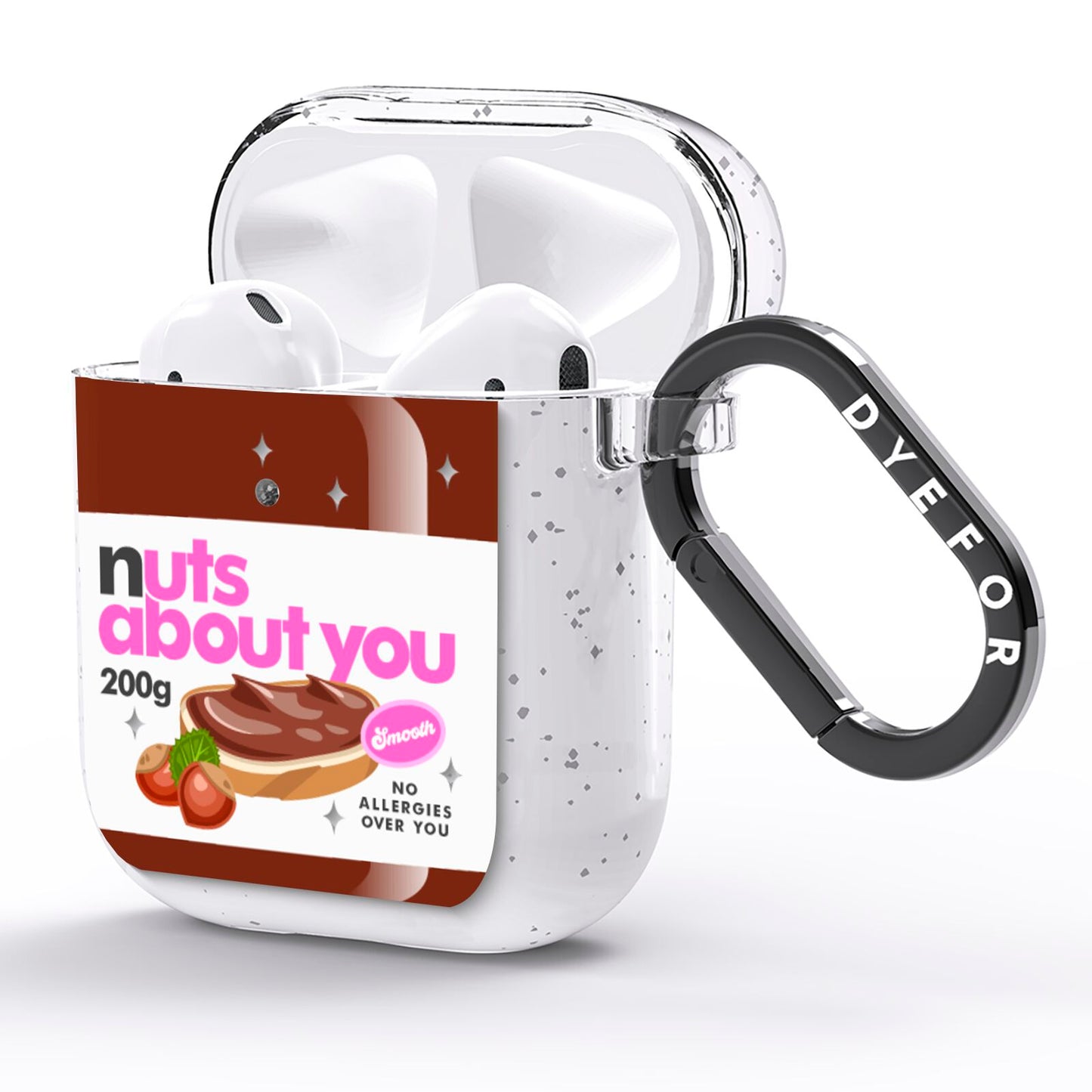 Nuts About You AirPods Glitter Case Side Image