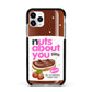 Nuts About You Apple iPhone 11 Pro in Silver with Black Impact Case