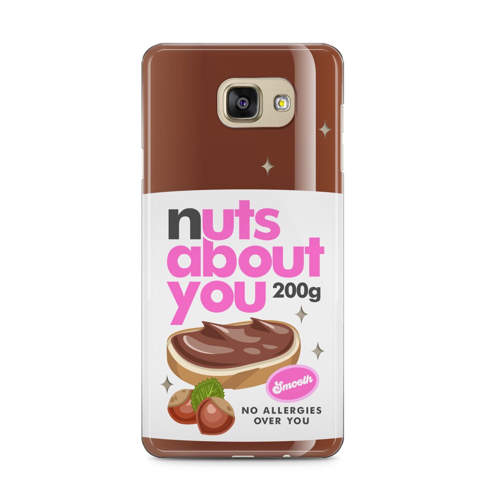 Nuts About You Samsung Galaxy A5 2016 Case on gold phone