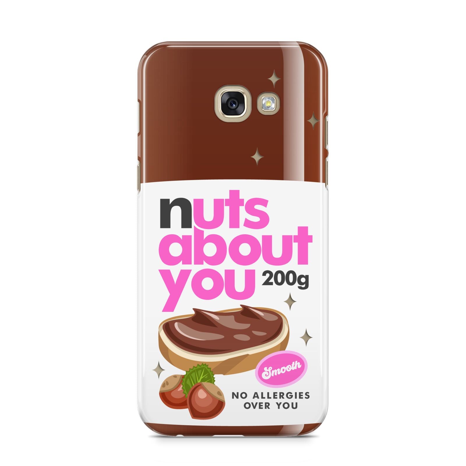 Nuts About You Samsung Galaxy A5 2017 Case on gold phone