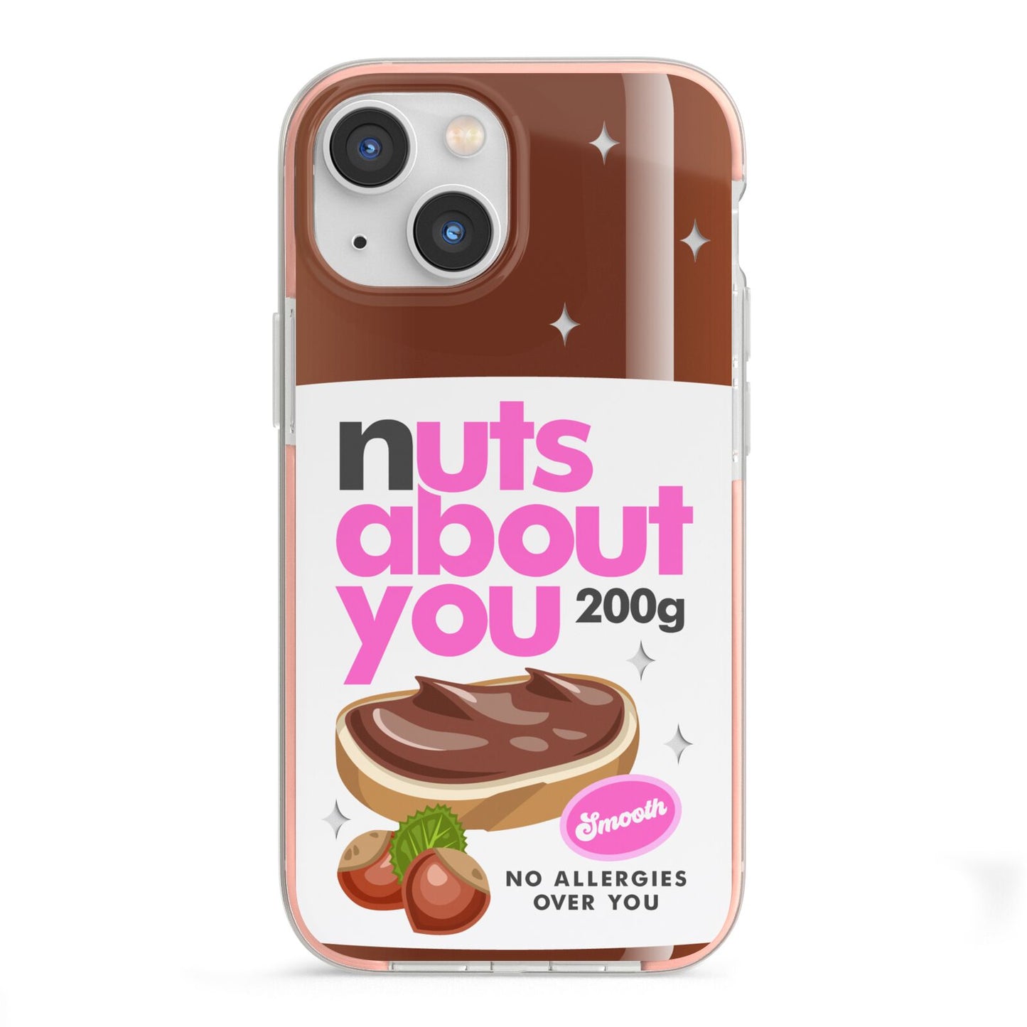 Nuts About You iPhone 13 Mini TPU Impact Case with Pink Edges