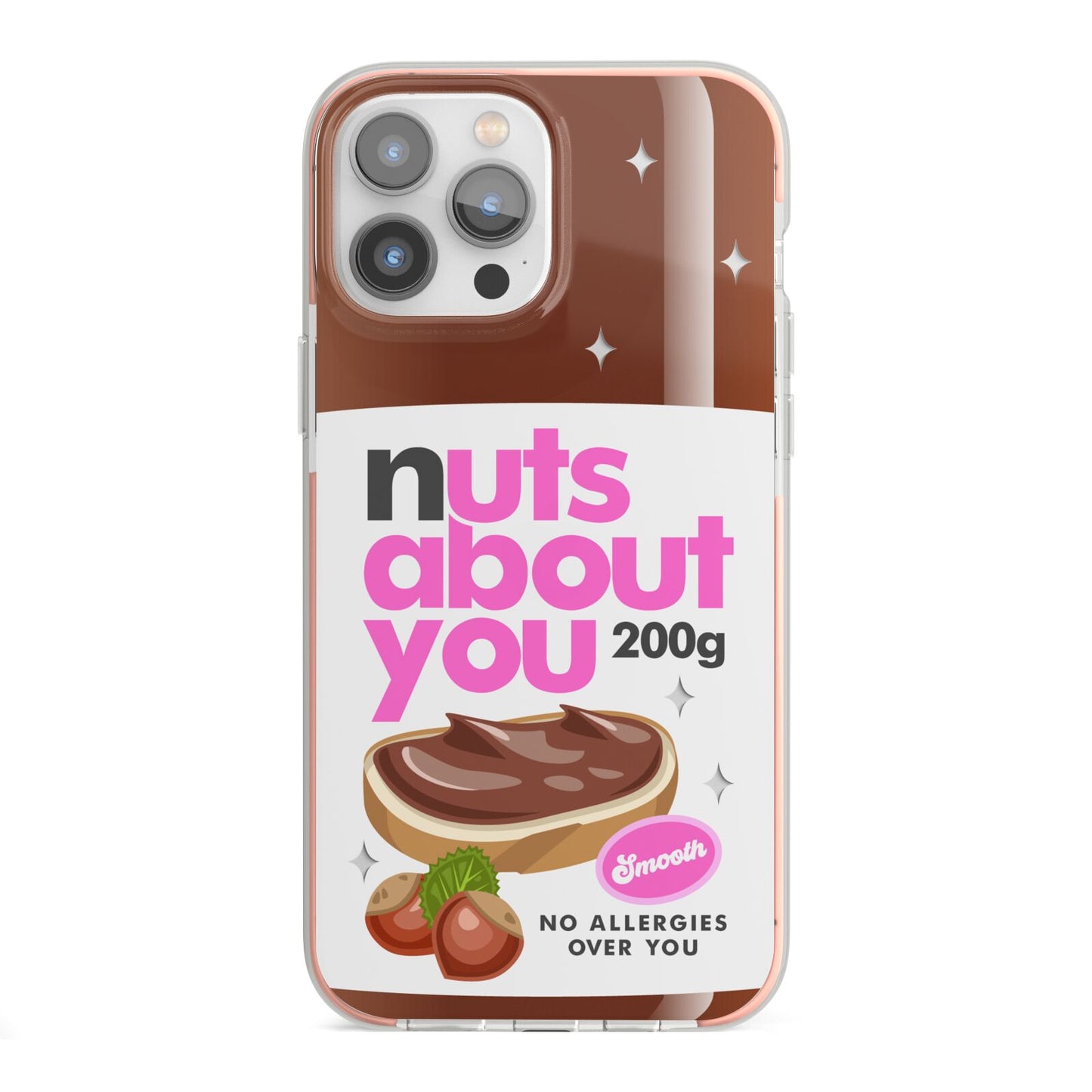 Nuts About You iPhone 13 Pro Max TPU Impact Case with Pink Edges