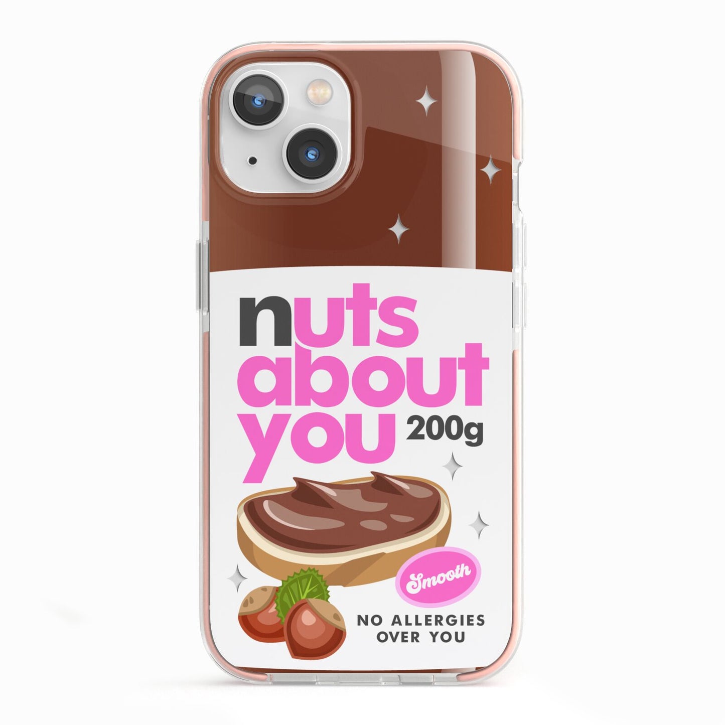 Nuts About You iPhone 13 TPU Impact Case with Pink Edges
