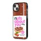 Nuts About You iPhone 14 Plus Black Impact Case Side Angle on Silver phone