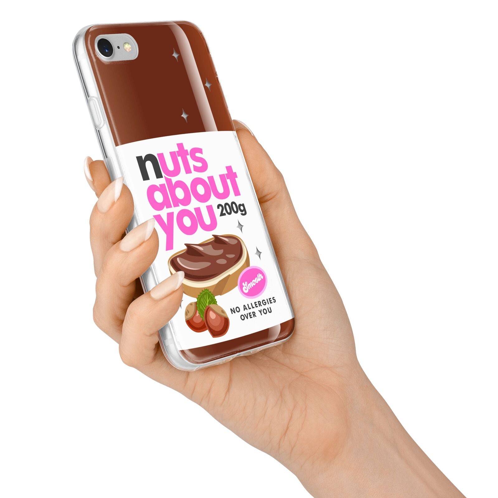 Nuts About You iPhone 7 Bumper Case on Silver iPhone Alternative Image