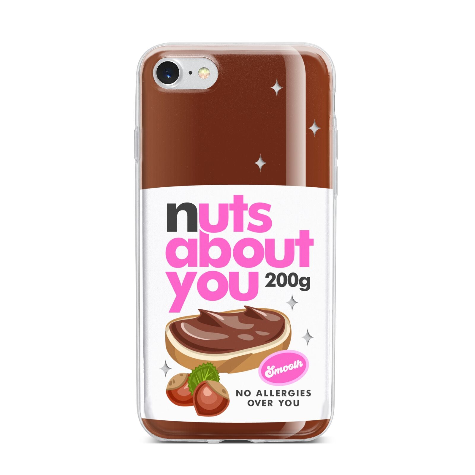 Nuts About You iPhone 7 Bumper Case on Silver iPhone