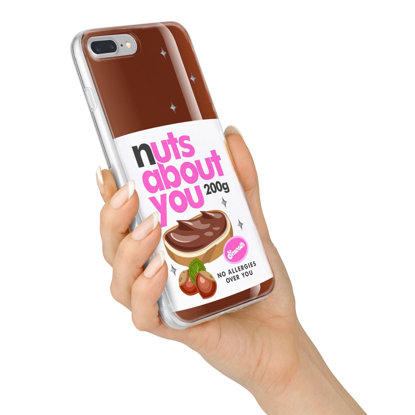 Nuts About You iPhone 7 Plus Bumper Case on Silver iPhone Alternative Image
