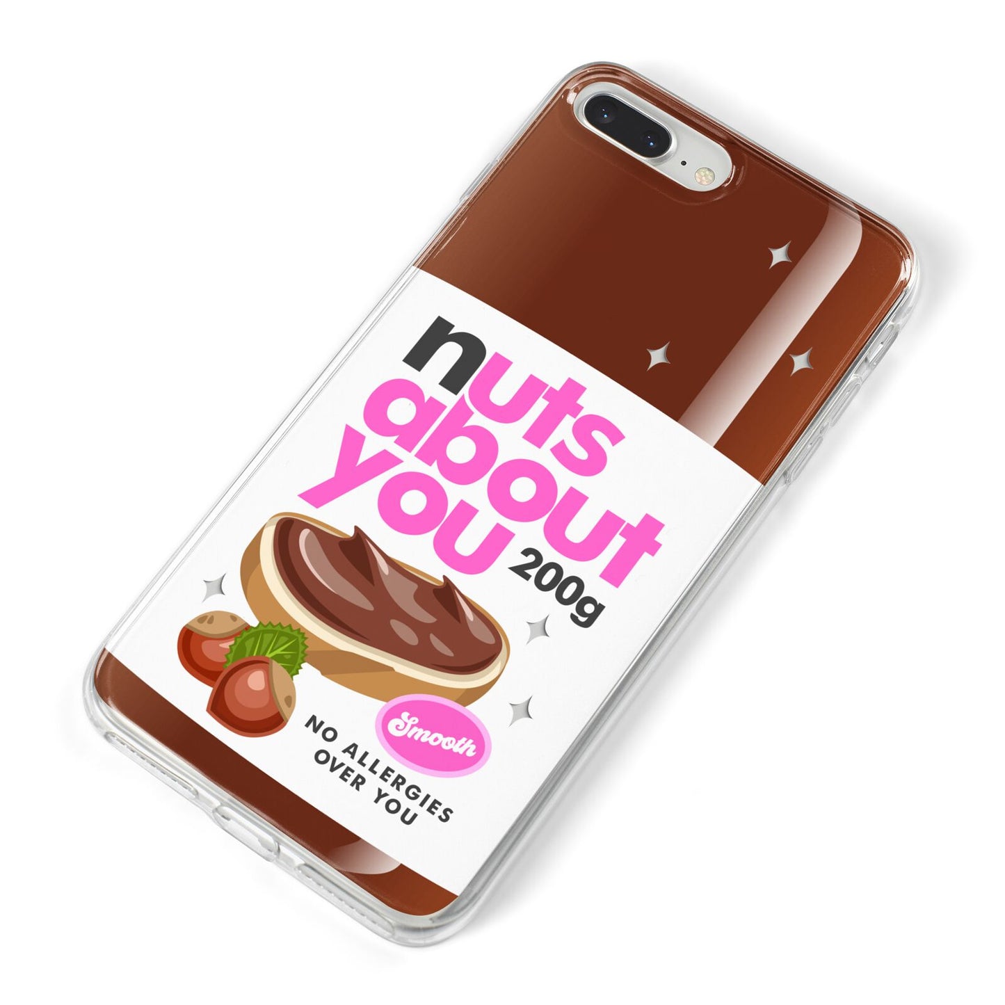 Nuts About You iPhone 8 Plus Bumper Case on Silver iPhone Alternative Image