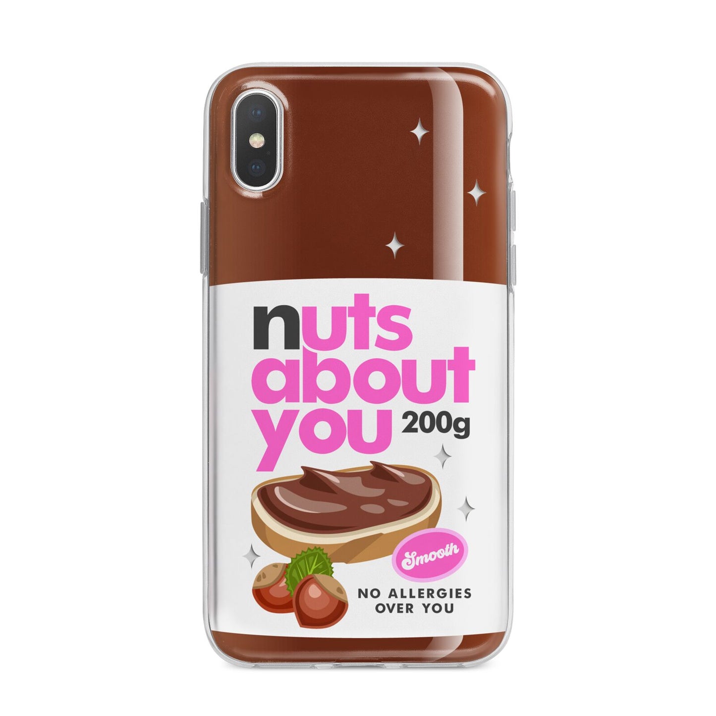 Nuts About You iPhone X Bumper Case on Silver iPhone Alternative Image 1