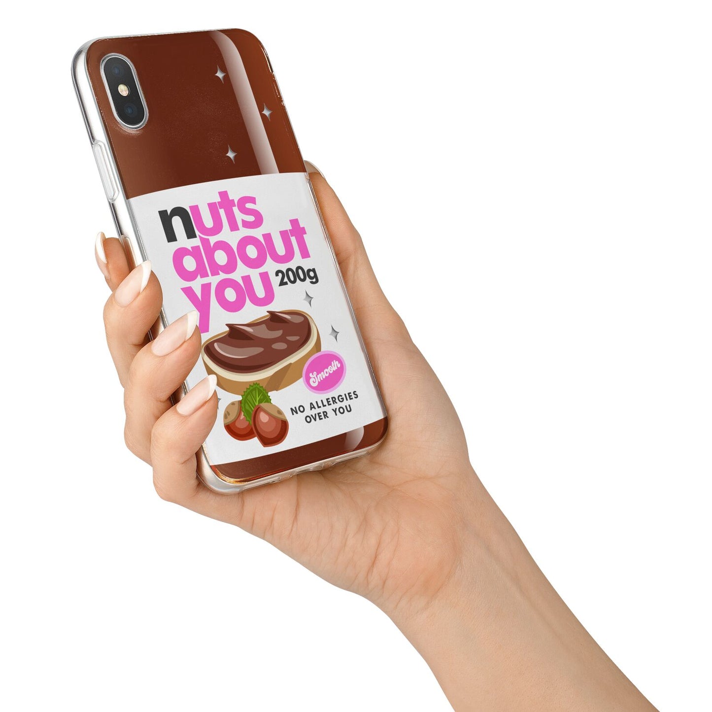 Nuts About You iPhone X Bumper Case on Silver iPhone Alternative Image 2