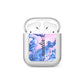 Ocean Blue and Pink Marble AirPods Case