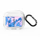 Ocean Blue and Pink Marble AirPods Clear Case 3rd Gen