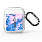 Ocean Blue and Pink Marble AirPods Glitter Case