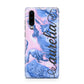 Ocean Blue and Pink Marble Huawei P30 Phone Case