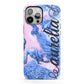 Ocean Blue and Pink Marble iPhone 13 Pro Max Full Wrap 3D Tough Case