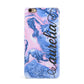 Ocean Blue and Pink Marble iPhone 6 Plus 3D Snap Case on Gold Phone