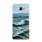 Ocean Brush Stroke Samsung Galaxy A3 2016 Case on gold phone
