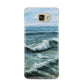 Ocean Brush Stroke Samsung Galaxy A5 2016 Case on gold phone
