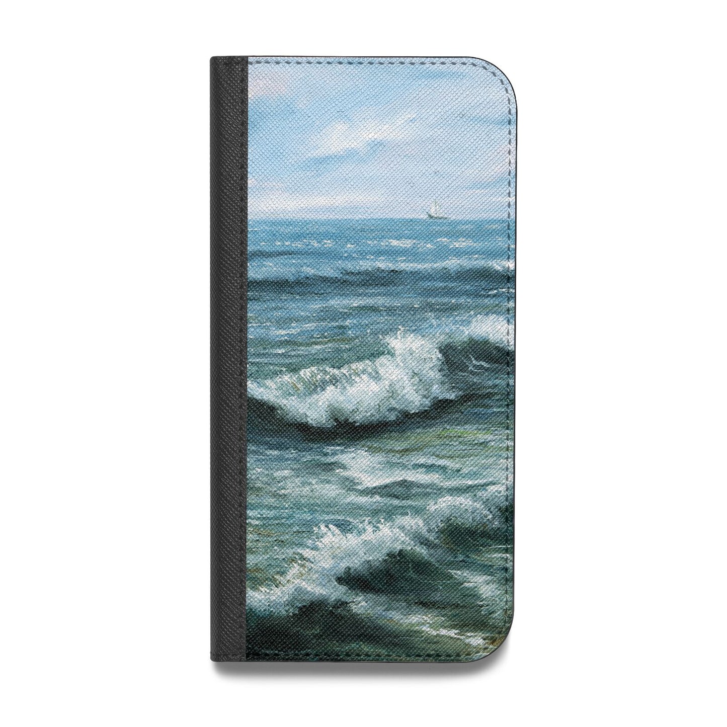 Ocean Brush Stroke Vegan Leather Flip Samsung Case