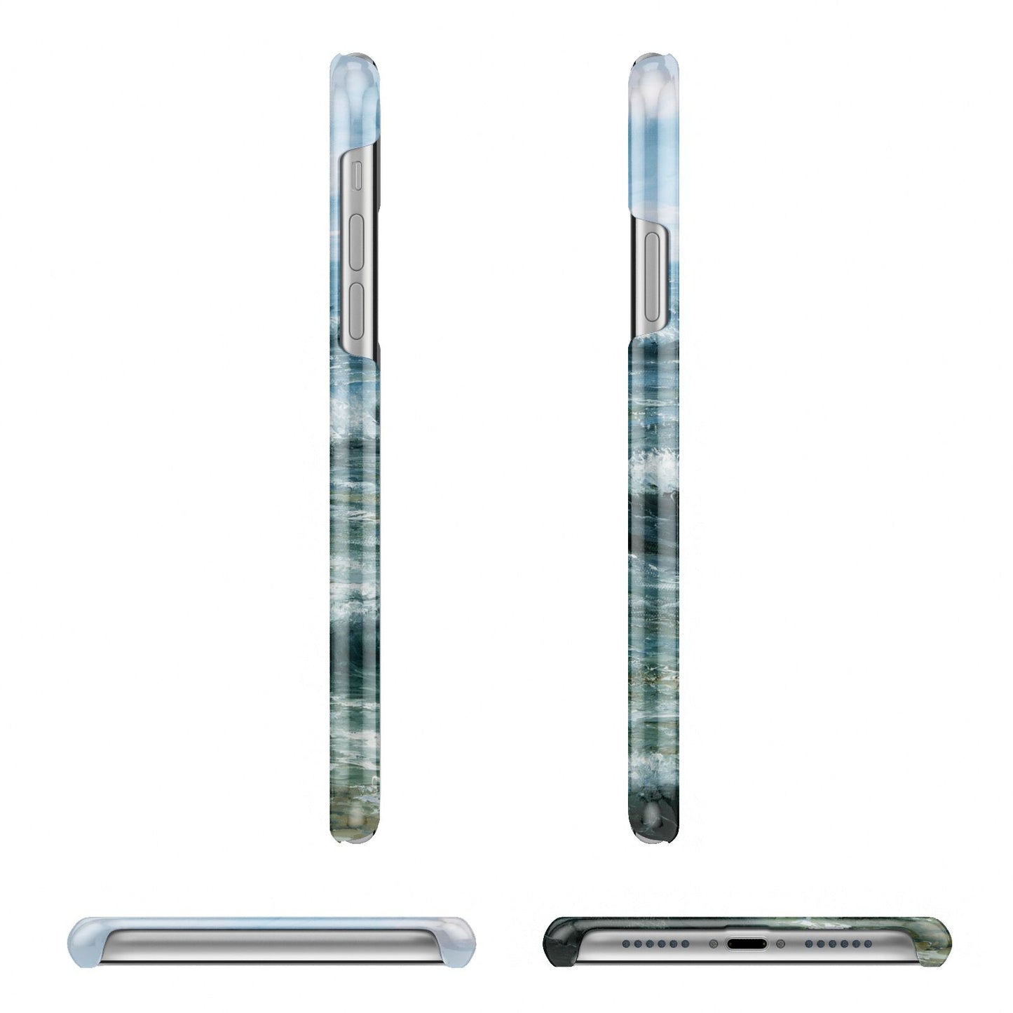Ocean Brush Stroke iPhone 11 Pro 3D Snap Case Angle Images