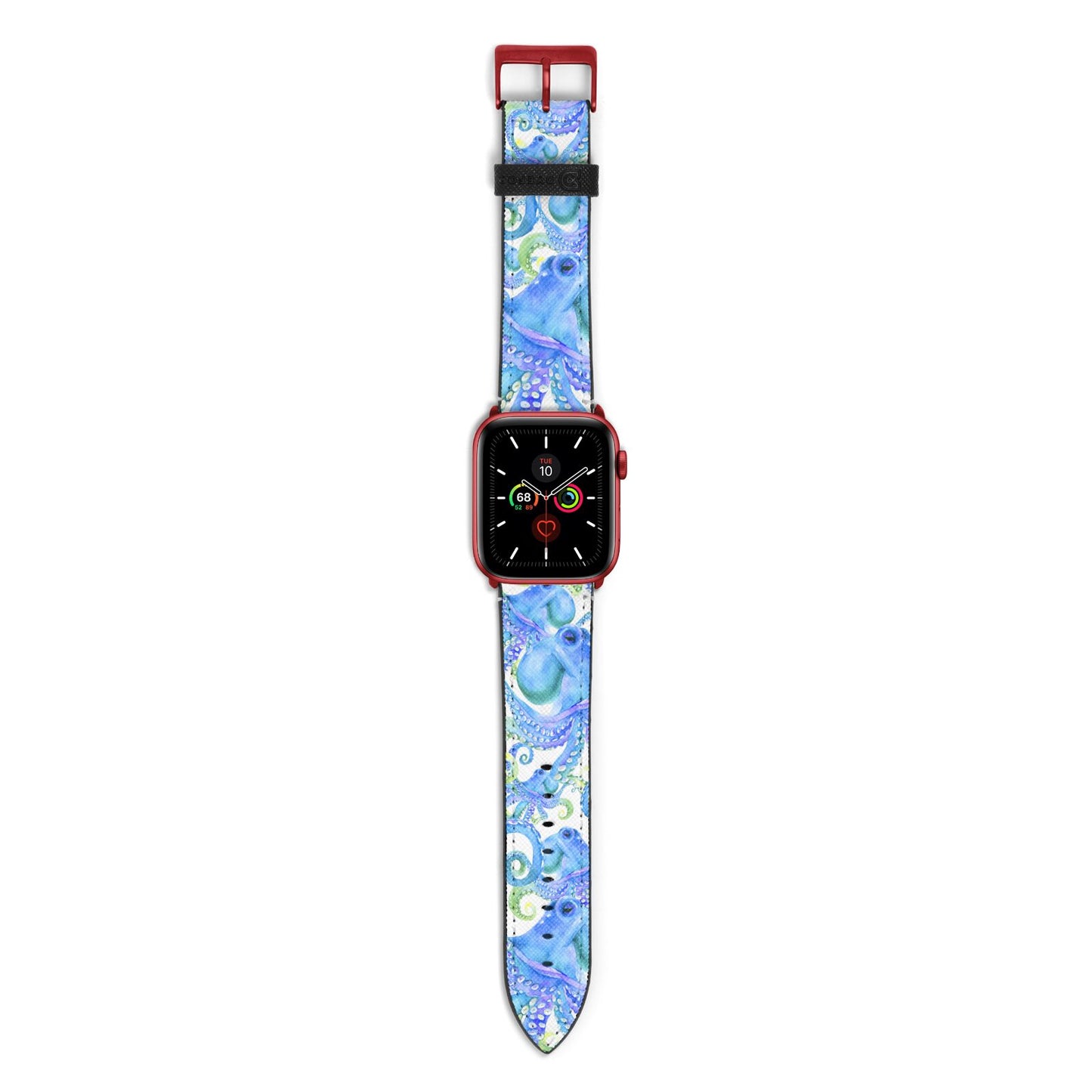 Octopus Apple Watch Strap with Red Hardware