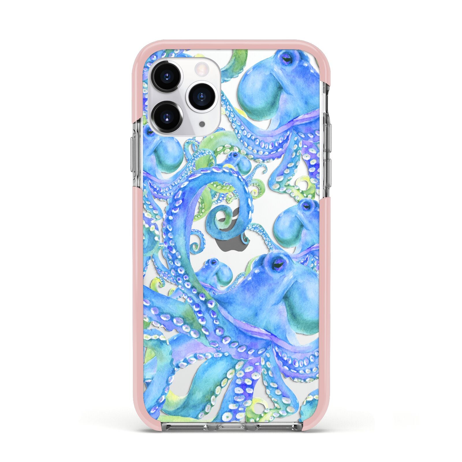Octopus Apple iPhone 11 Pro in Silver with Pink Impact Case