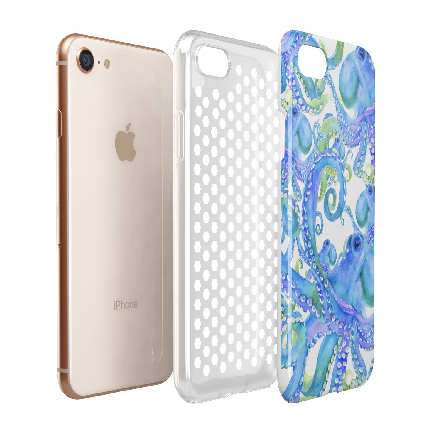 Octopus Apple iPhone 7 8 3D Tough Case Expanded View