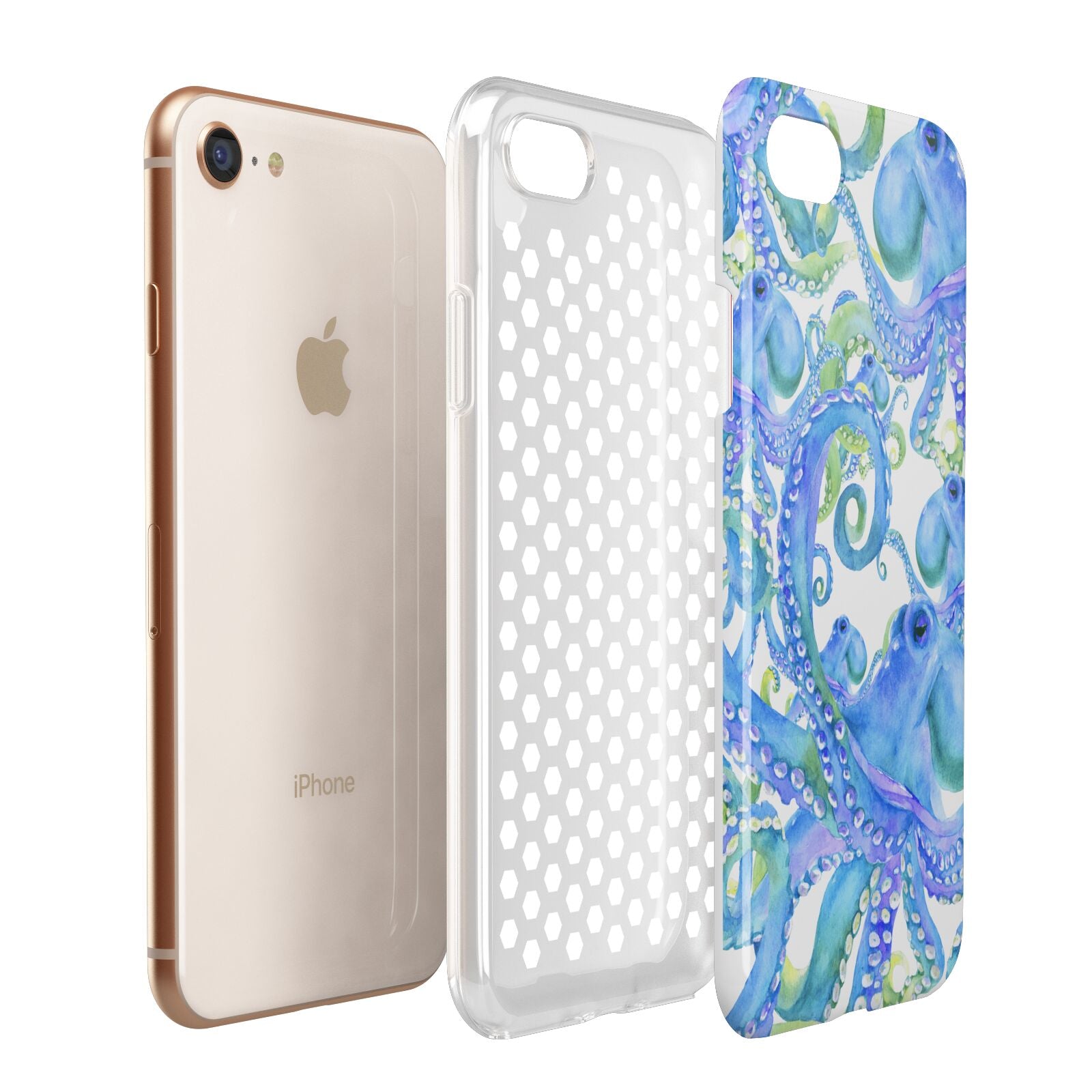 Octopus Apple iPhone 7 8 3D Tough Case Expanded View