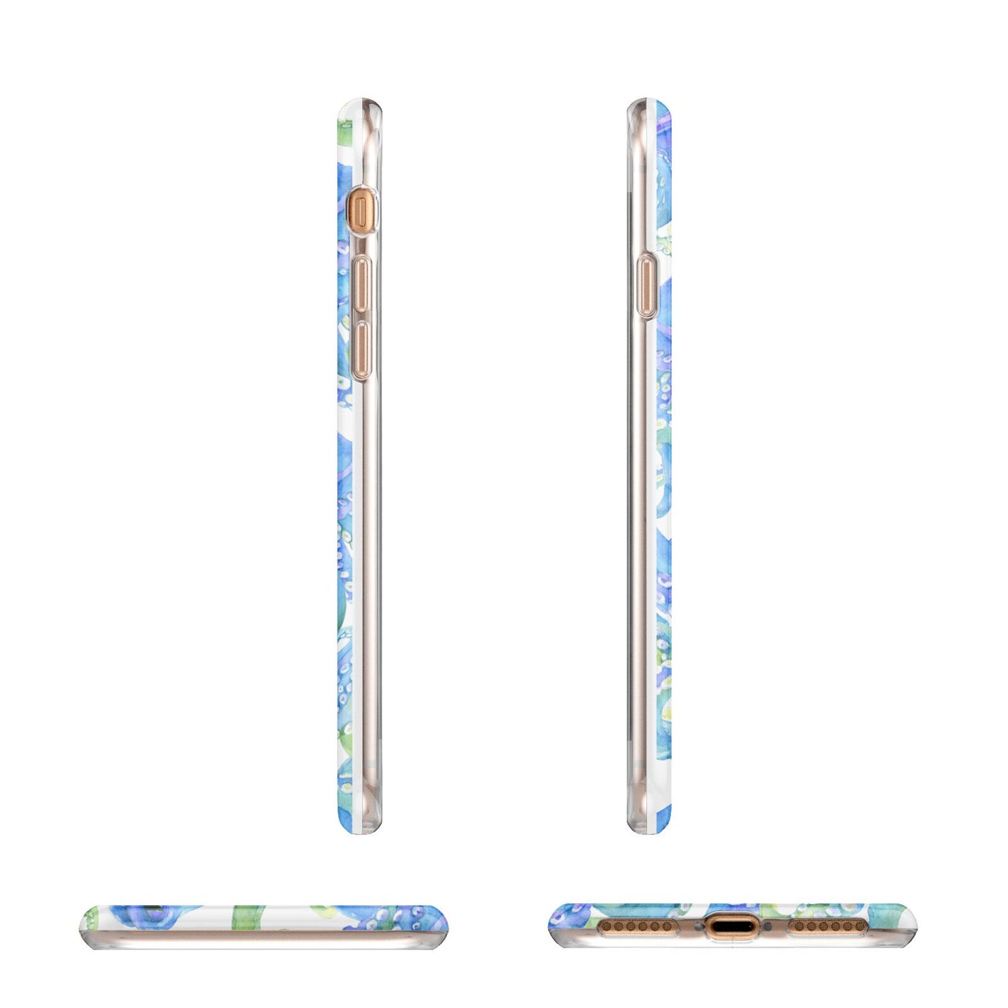 Octopus Apple iPhone 7 8 3D Wrap Tough Case Alternative Image Angles