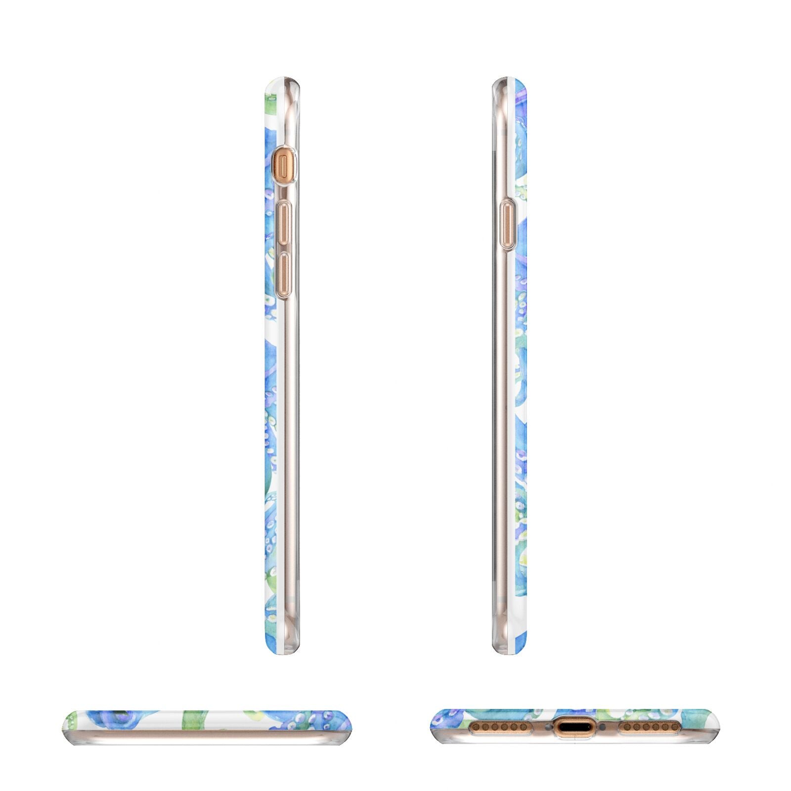 Octopus Apple iPhone 7 8 3D Wrap Tough Case Alternative Image Angles