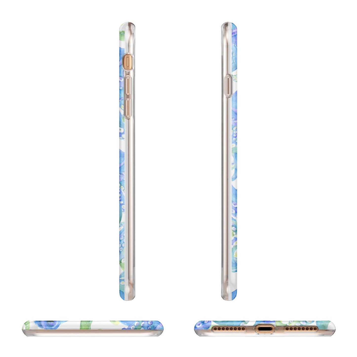 Octopus Apple iPhone 7 8 Plus 3D Wrap Tough Case Alternative Image Angles