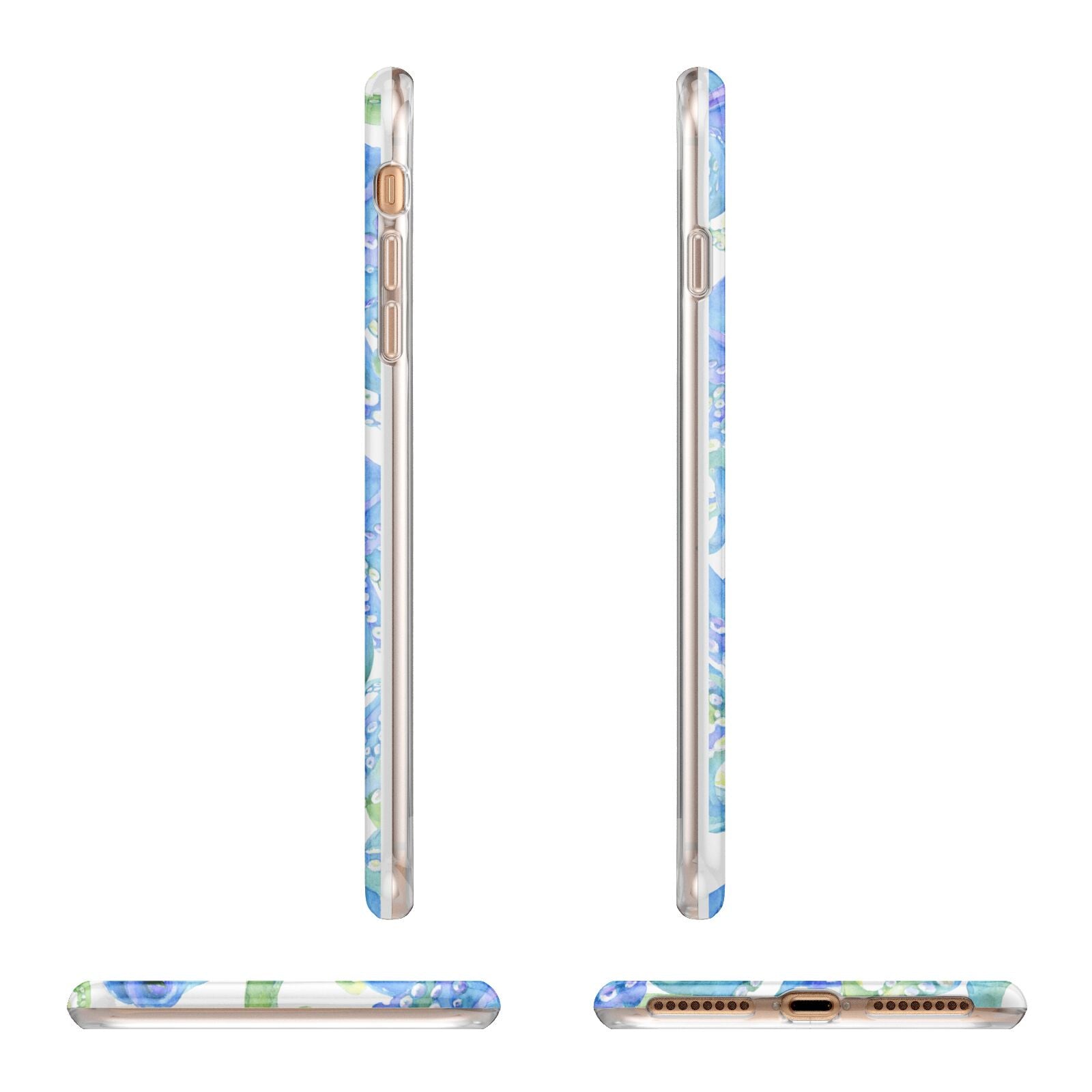 Octopus Apple iPhone 7 8 Plus 3D Wrap Tough Case Alternative Image Angles