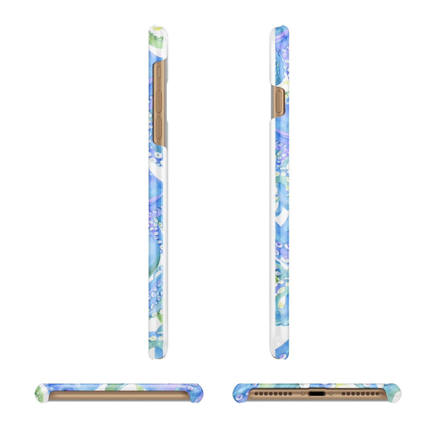 Octopus Apple iPhone 7 Plus 3D Wrap Snap Case Angled Images