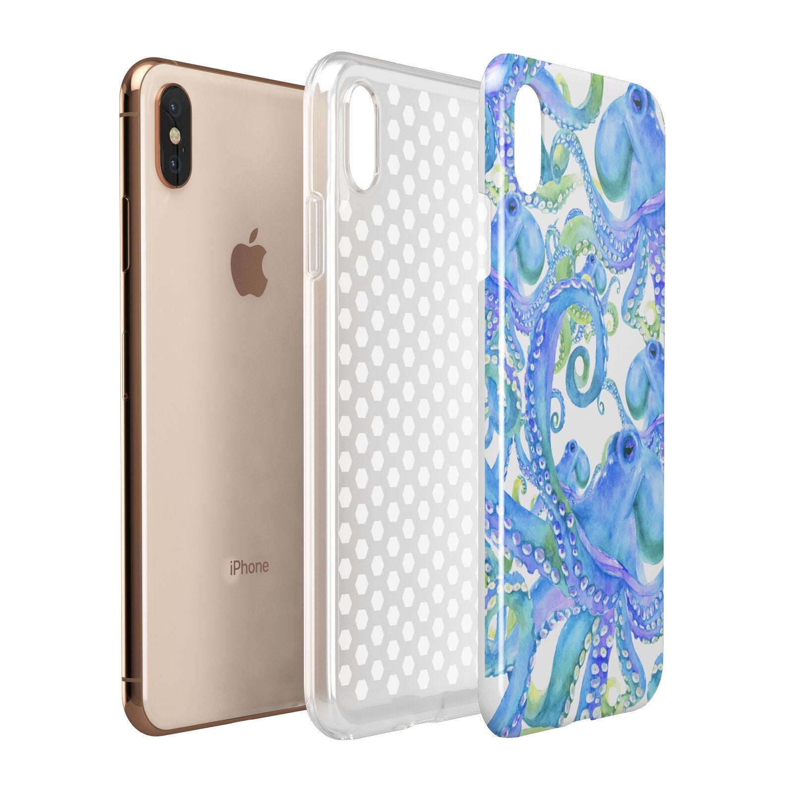 Octopus Apple iPhone Xs Max 3D Tough Case Expanded View