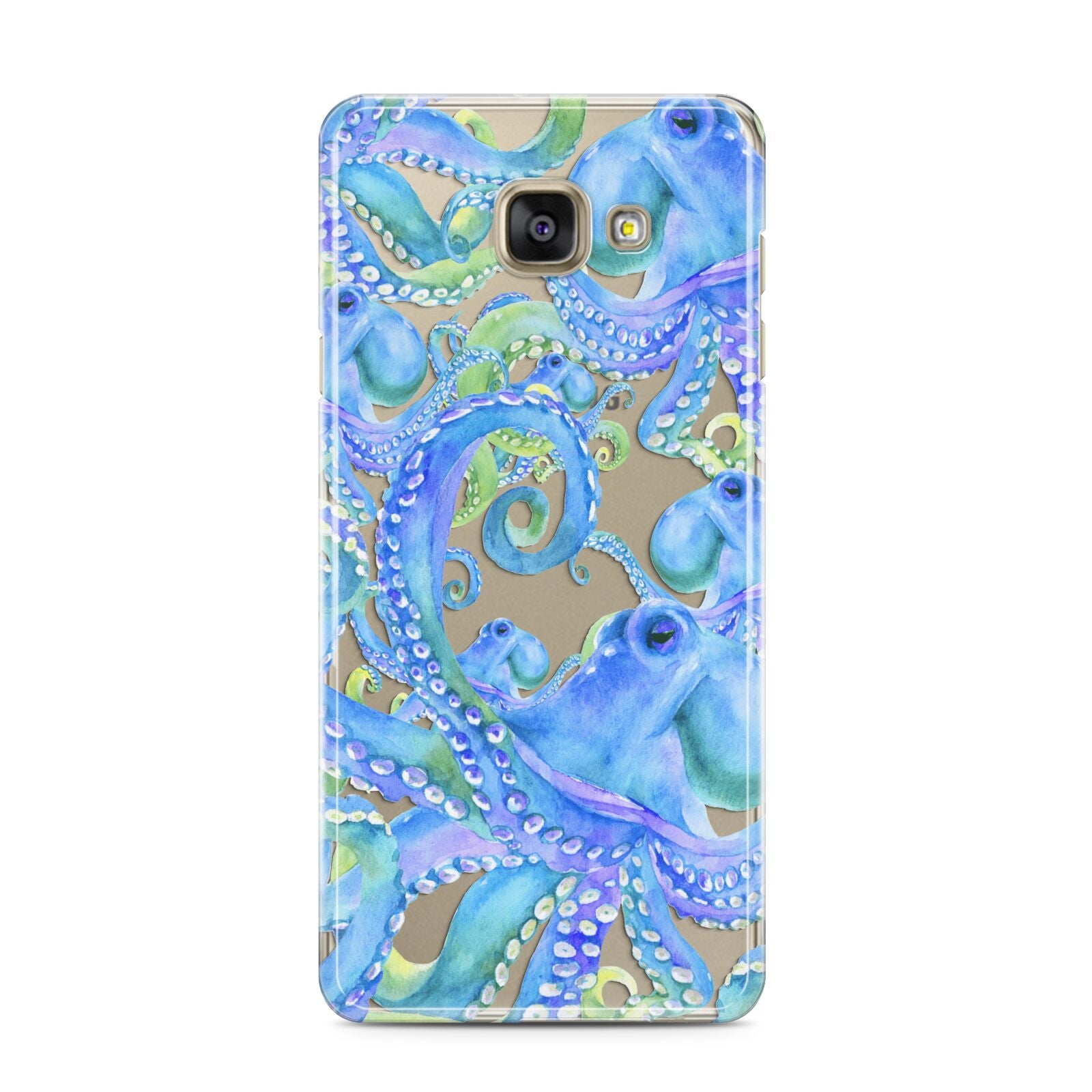 Octopus Samsung Galaxy A3 2016 Case on gold phone