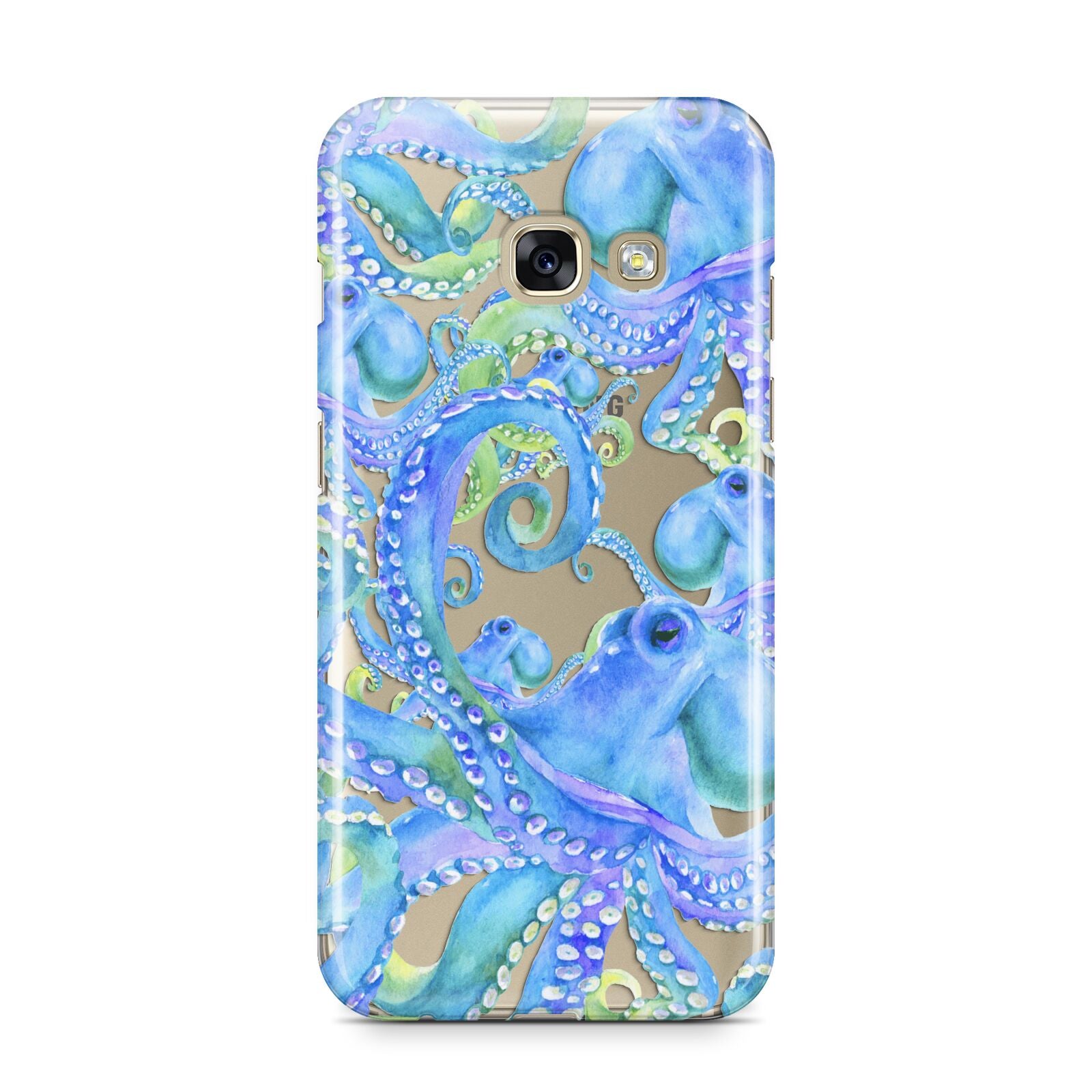 Octopus Samsung Galaxy A3 2017 Case on gold phone